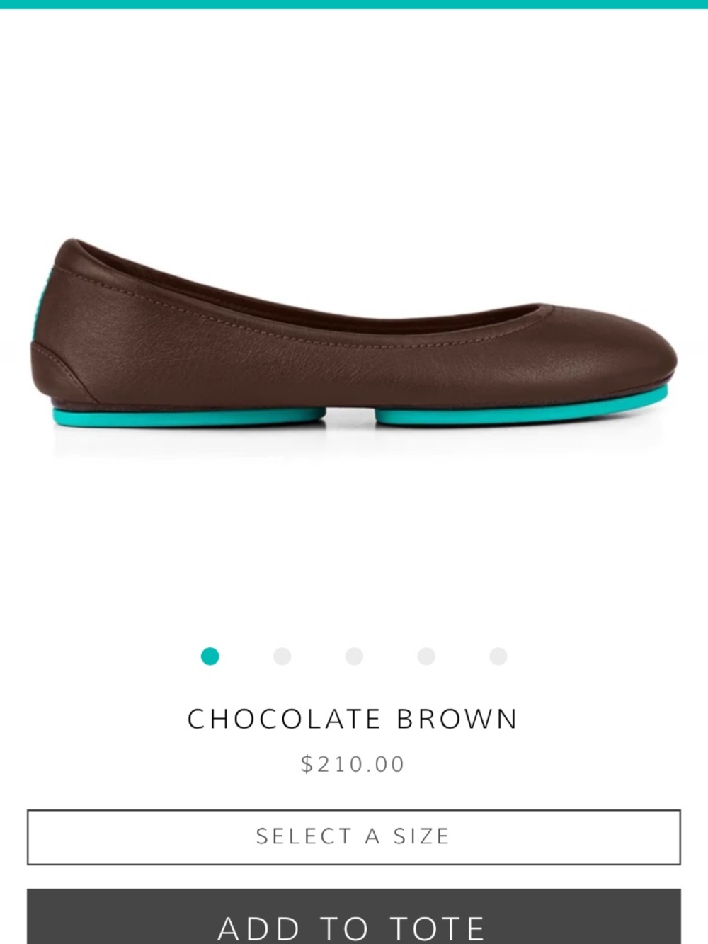 Tieks by Gavrieli Brown Leather Ballet Flats Women's Size 6 Foldable Comfort